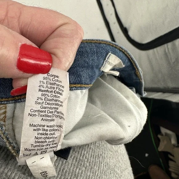 Madewell Cruiser Straight Crop Two Tone Pieced Edition Denim Jean Women Size 32 - Picture 10 of 12